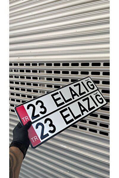 AlbaDekor35 AlbaDekor - KIRMIZI TR Lİ DEKOR PLAKA ( 2 ADET ) KİŞİYE ÖZEL DEKOR APP PLAKA HEDİYELİK EŞYA