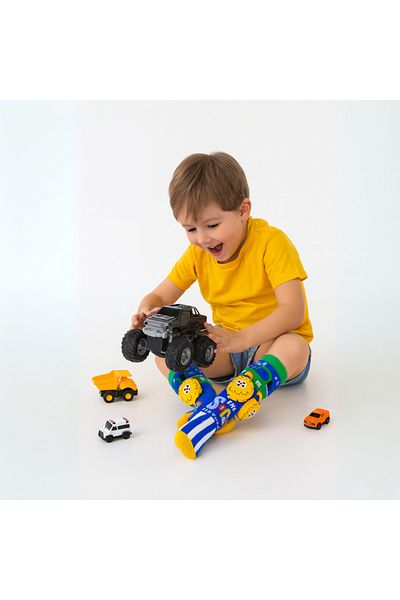 glitters Funky 3D High Socks for Kids & Teens – Fun Socks - Truck