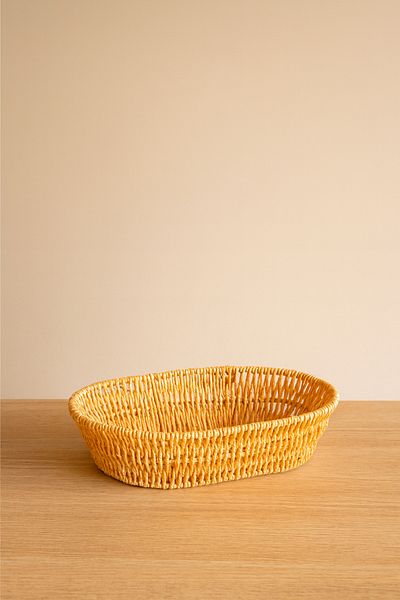 Fhilli Oval Weave Wicker Bread & Serving Basket 21 cm