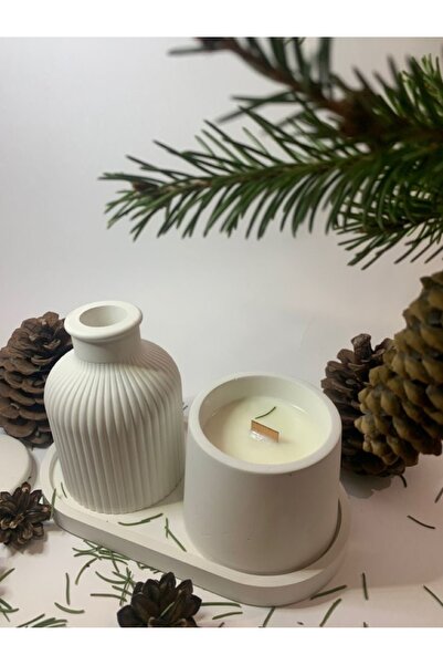 LALEZEN HOME Özel Tasarım Stantlı Mumluk ve Vazo Seti
