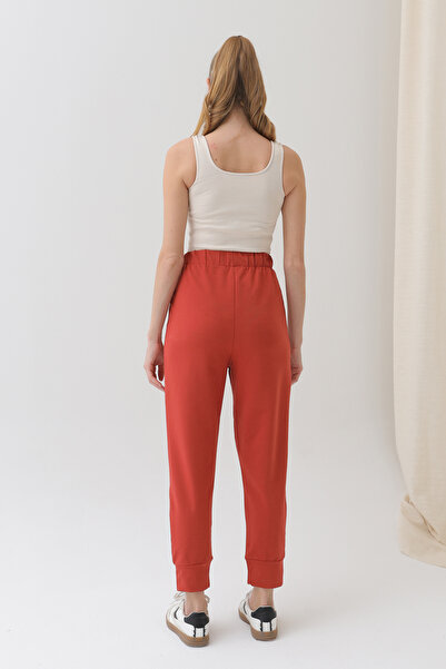 Modamorfo Women's Rib Detailed Sweatpants - 30189Pnt