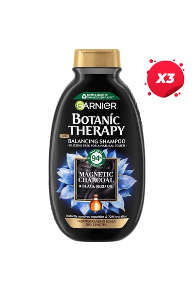 Garnier X3 - BOTANIC THERAPY SAMPON 400ML MAGNETIC CHARCOAL BLACK SEED OIL