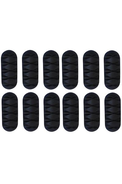 Pisicik 12Pcs 5 Channel Cable Duct Holder Organizer Fixer
