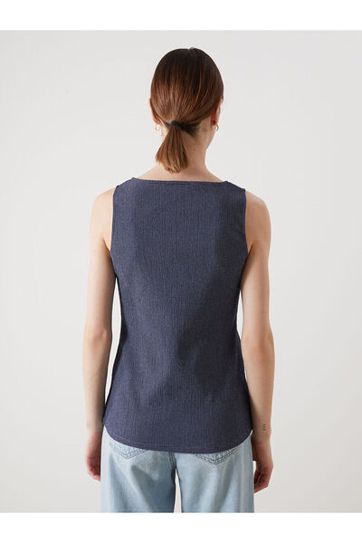 LC Waikiki Peak New Season U-Neck Striped Women's Tank Top