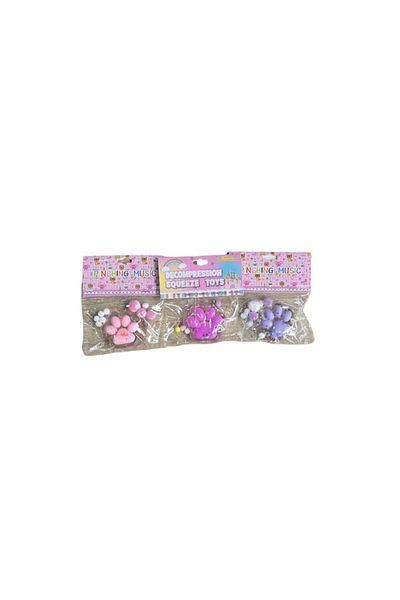 MASHASHOP Set 3 Interactive Toys, Anti-Stress Paws, Multicolor, MASHASHOP, 7 cm