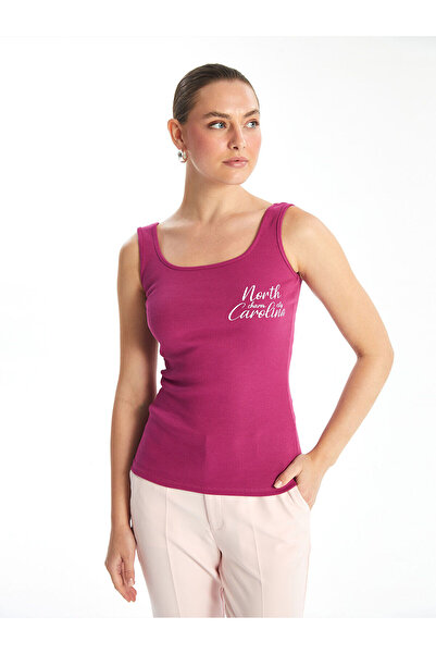 LC Waikiki رياضي نسائي - رقبة على شكل حرف U مطبوع