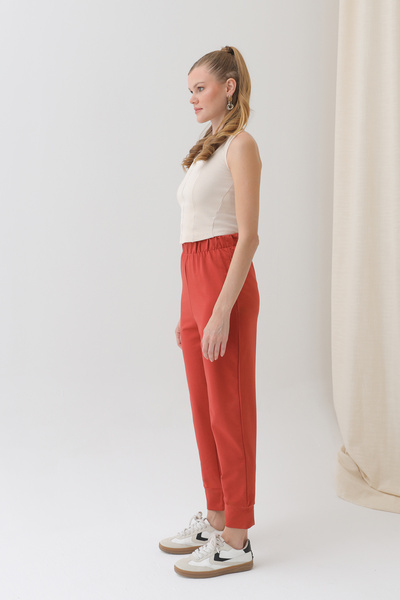 Modamorfo Women's Rib Detailed Sweatpants - 30189Pnt