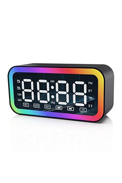 Generic Digital Alarm Clock with Bluetooth Speaker for Teens, Dual Alarm, Dimmer, USB Charger, Small Bedsid