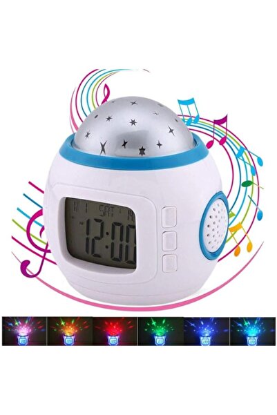 Generic Starry Star Sky Alarm Clock Music light Digital LED Digital Colourful Alarm Sleep lamp Clock Calend