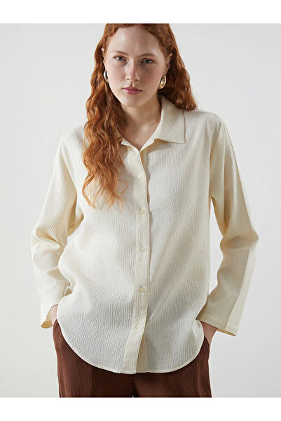 LC Waikiki Lcw Vision Beige Regular Fit Muslin Women's Shirt