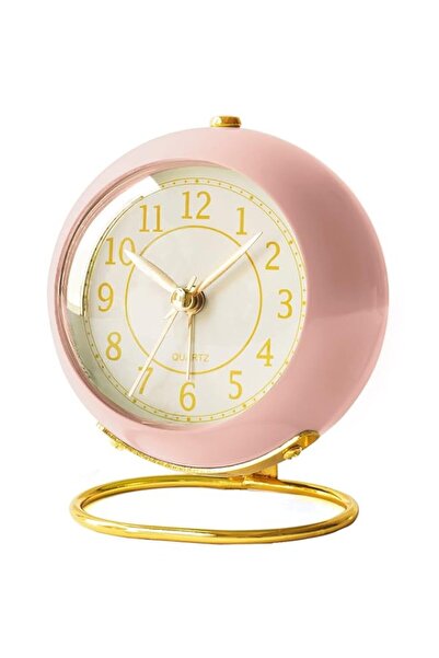 Generic Desk Alarm Clock with Light, Silent No Ticking, Small Table Clock for Bedside/Bedroom/Living Room/O