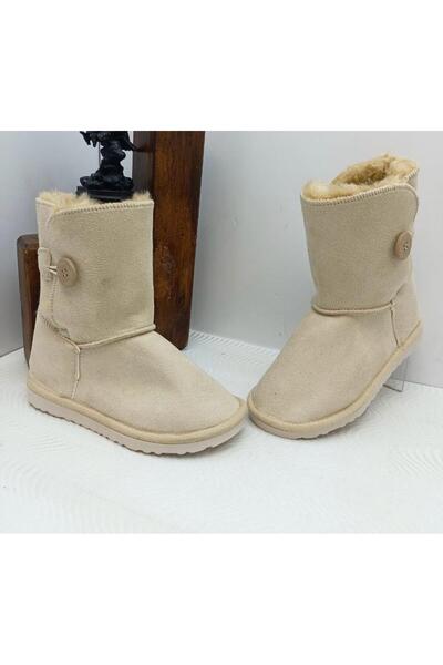 Esto içi yoğun kürklü düğmeli çocuk bot ( dar kalıptır en az bir beden büyük alınız )