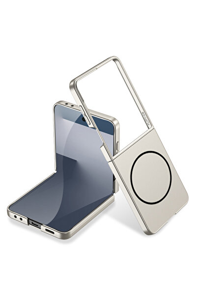 Nezih Case Galaxy Z Flip 7 Uyumlu Magsafe Şarj Destekli Pürüzsüz Sert Kapak K...