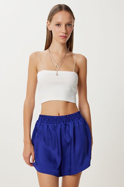Lovelyİstanbul Mini Satin Surface Shorts Lfg0096 Purple