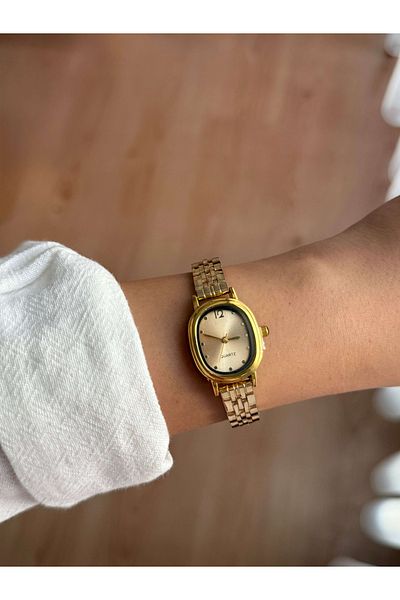 Vola Collection Thin Gold Cord Minimal Vintage Women's Wrist Watch - 42