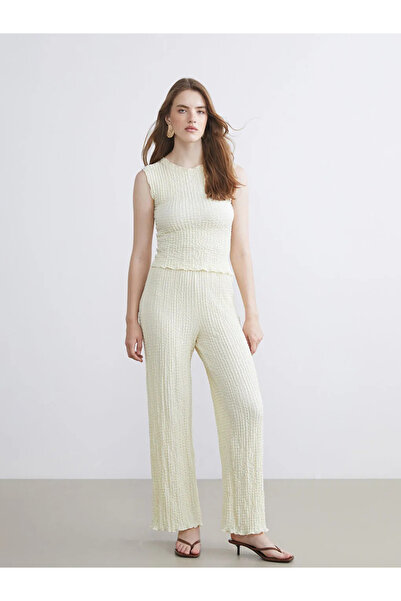 LC Waikiki Lcw vision women's elastic waist textured trousers