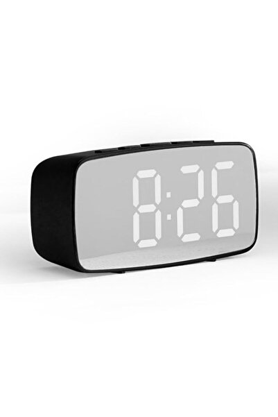 Generic ساعة منبه رقمية روبيك مع مرآة، تعمل بمنفذ USB/بطارية، غفوة، قابلة للت...