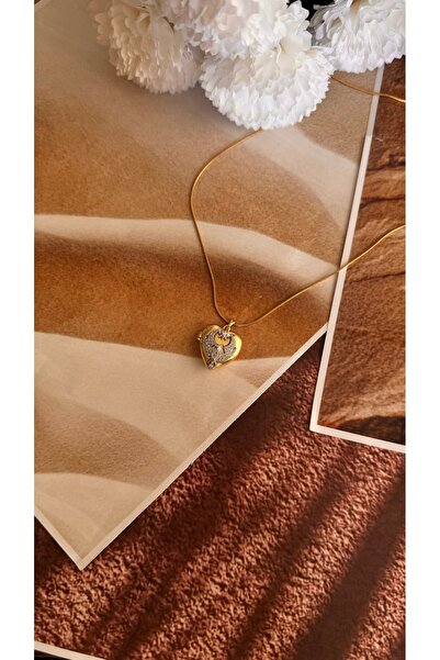 KAD COLLECTION Kalpli anka kuşu çelik fotoğraf kolye