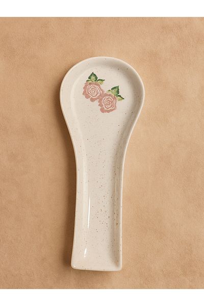 Piatti Naturali Kitchen Set of 2 - Pink Rose Pattern - Dirty Cutlery Holder, Sponge Holder, Spoon Rest, Handmade Gift