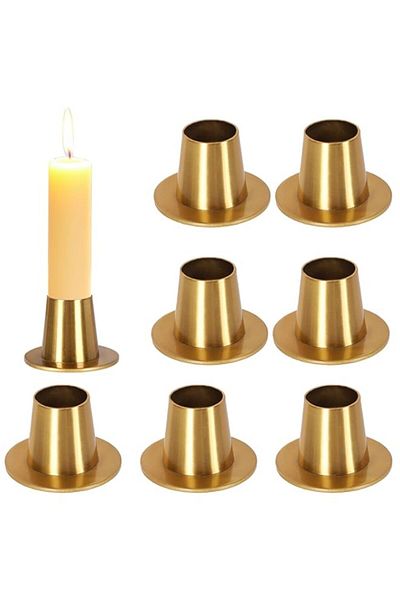 Generic NALACAL 8 PCS Taper Candle Holder, Vintage Metal Candle Holder Candlestick Holder for Home Decorati