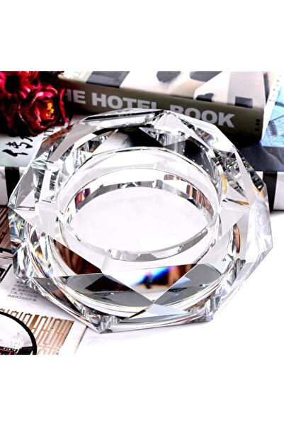 Generic حامل منفضة سجائر كريستالي من HYTT لتزيين سطح المكتب المنزلي، منفضة سج...