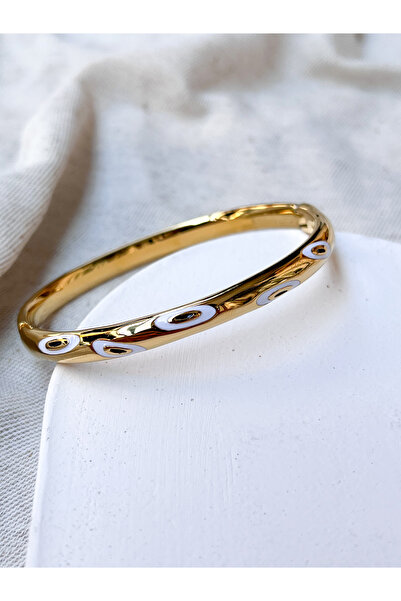 Snartun Premium Nazar Temalı Mineli Tasarımlı Kadın Kelepçe Bileklik – Özel K...