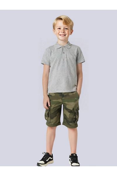 BERNEO Unisex School Polo Neck Lakos 100% Natural T-Shirt