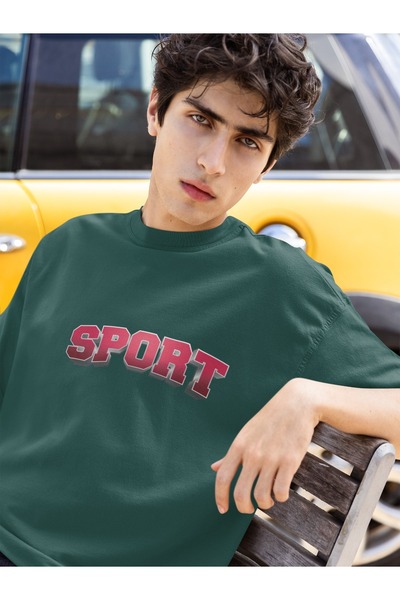 ArtYus TRIOCĂ CU MÂNĂ SCURTĂ CU Gât rotund, cu imprimeu SPORT TRANSFER, BĂRBA...