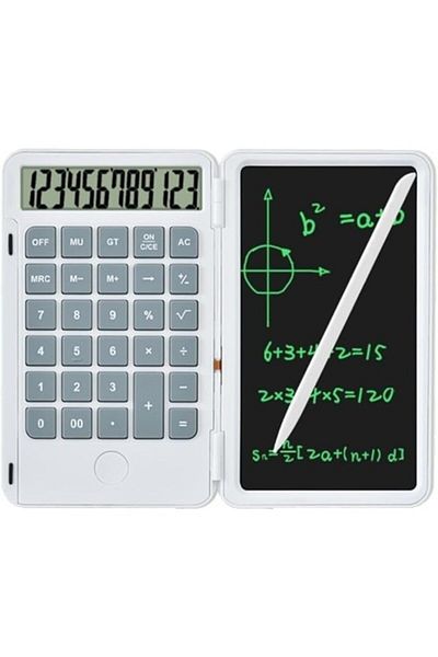 OEM Rechargeable Handheld Calculator with Writing Board, Portable Calculator, LCD Screen