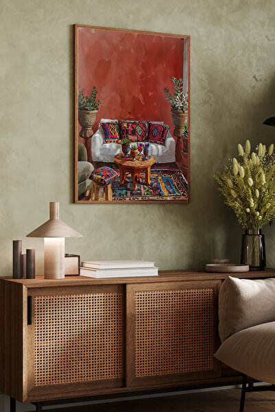 Dekorsiahome Tek Parça Ahşap Çerçeveli Tablo TK0966