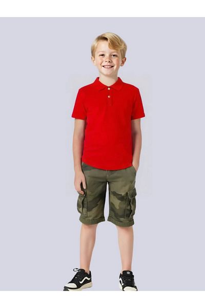 BERNEO Unisex School Polo Neck Lakos 100% Natural T-Shirt