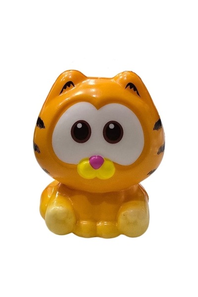 MASHASHOP Jucărie pufoasă, tip Garfield, galbenă, 12 cm