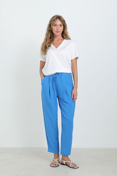 Modamorfo Women's Tie Waist Carrot Shape Pants - 18102Pnt
