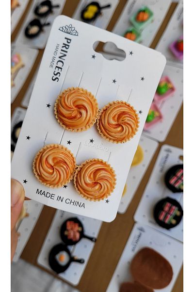 LO ADORO 2Pcs Pan Buckle Fruit Bread Croissant in Basket Gastronomy Masterchef Buckle Special Series 2026 New Fashion