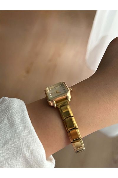 Vola Collection White Dial Steel Gold Cord Nomination Women Wrist Watch -50