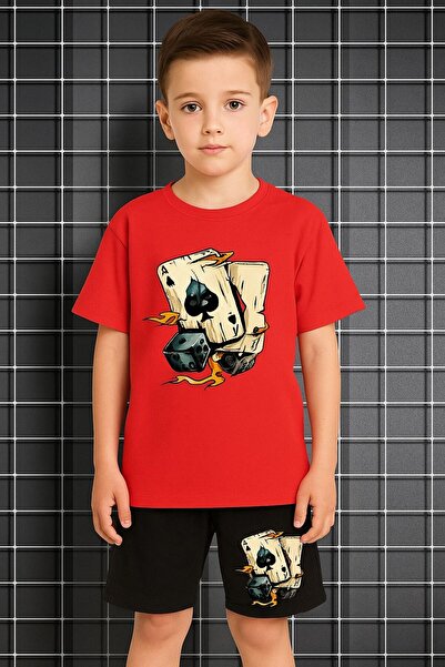 Gutsy Παιδικό Σετ Σορτς με Σχέδιο Ζάρια