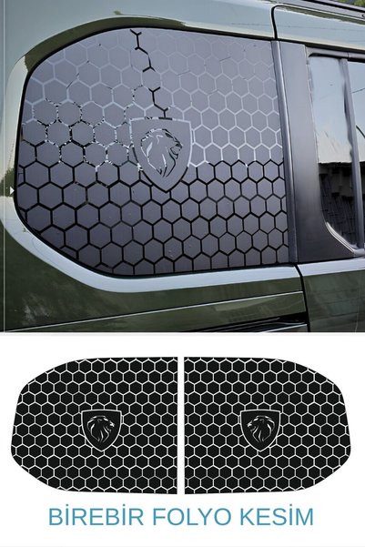 GRAFİCAR Peugeot Rifter Uyumlu Kelebek Cam Sticker Set
