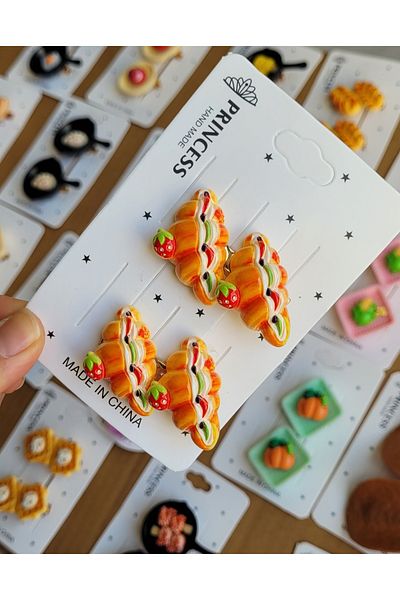 LO ADORO 2Pcs Pan Buckle Fruit Bread Croissant in Basket Gastronomy Masterchef Buckle Special Series 2026 New Fashion