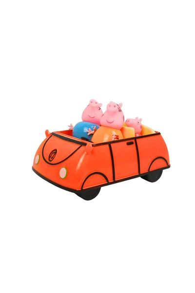 OEM Play Set, Peppa Pig Family Car, 4 Figures, Sounds, Red, 19 cm