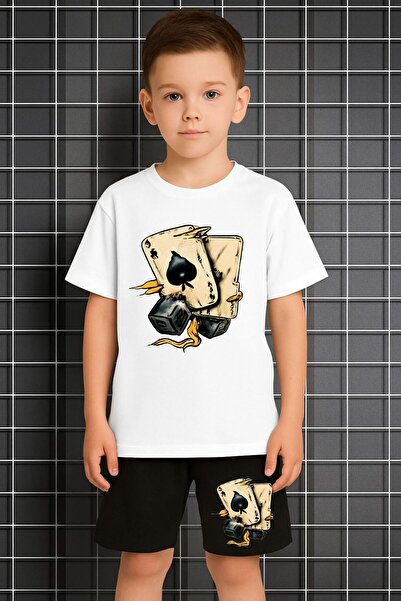 Gutsy Παιδικό Σετ Σορτς με Σχέδιο Ζάρια