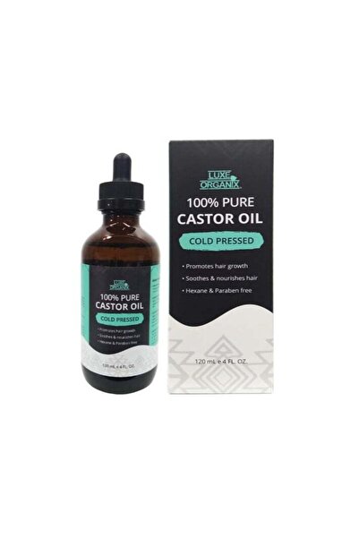 LUXE ORGANIX زيت كاسترول نقي 100% معصور على البارد 120 مل