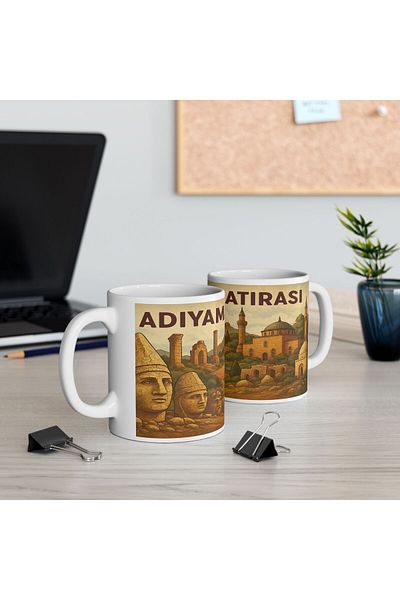 sıradışıhediyem Adıyaman Souvenir Mug, Trabzon Cup, and Adıyaman Souvenir Magnet Gift.