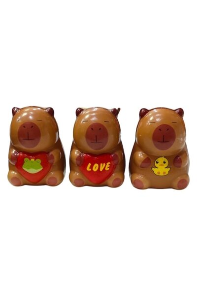 MASHASHOP Set 3 Jucarii Squishy, tip Capibara, multicolor, 12 cm