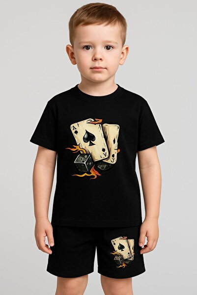 Gutsy Παιδικό Σετ Σορτς με Σχέδιο Ζάρια