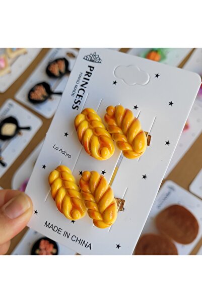 LO ADORO قطعتان من مشبك المقلاة على شكل سلة فواكه وخبز كرواسون ماستركشيف مشبك سلسلة خاصة 2026 موضة جديدة