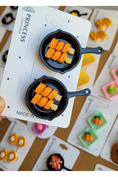 LO ADORO 2Pcs Pan Buckle Fruit Bread Croissant in Basket Gastronomy Masterchef Buckle Special Series 2026 New Fashion