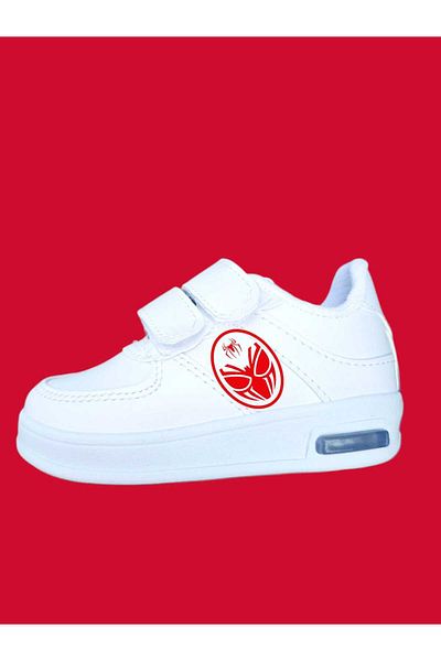 bhk desing Red Head Printed White Light Children's Sports Shoes Sneaker