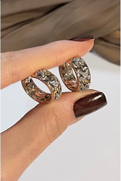 charmove ile kendinizi şımartın Women's Steel Rose Gold Xoxo Xuping Earrings