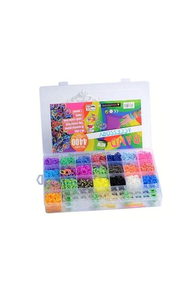 OEM Set elastice pentru bratari, Cutie XXL, cu suport pentru bratari, accesorii de inchidere, multicolor