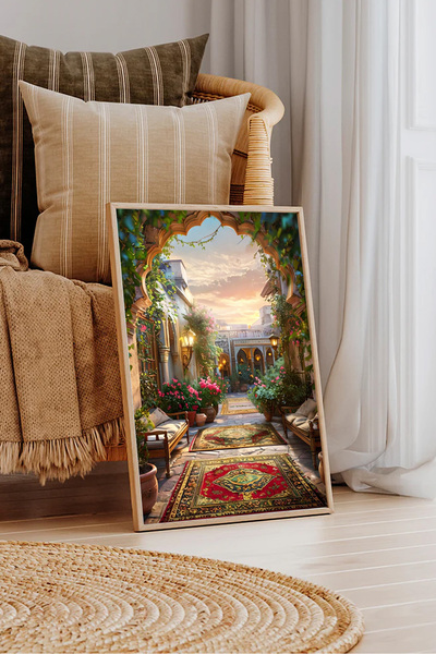 Dekorsiahome Tek Parça Ahşap Çerçeveli Tablo TK0945